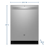 GE FINGERPRINT RESISTANT STAINLESS STEEL TOP CONTROL DISHWASHER - Pearl Silver - Dishwashers - Additional View 33