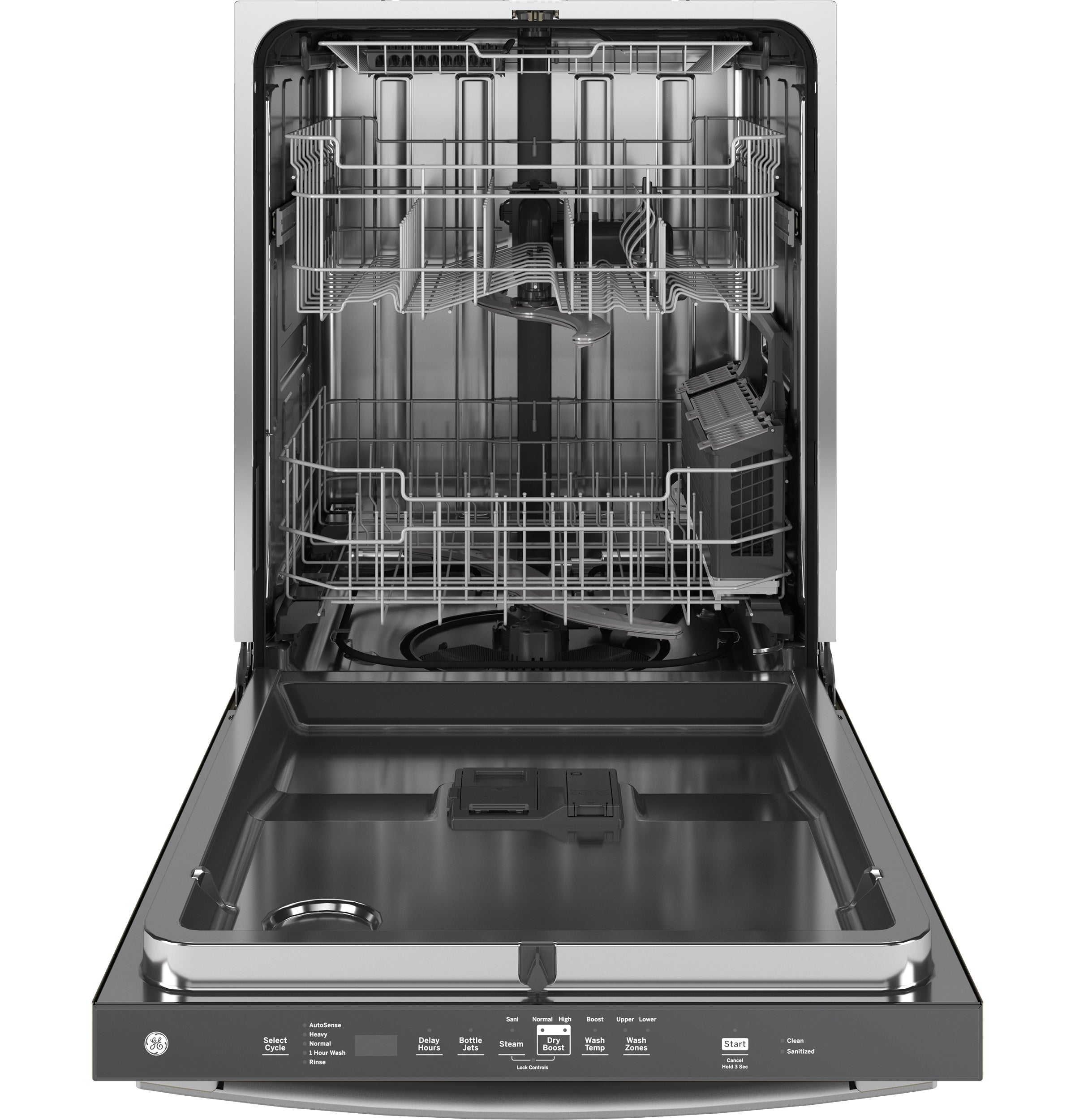 GE FINGERPRINT RESISTANT STAINLESS STEEL TOP CONTROL DISHWASHER - Pearl Silver - Dishwashers - Additional View 2
