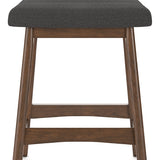 Ashley Furniture - LYNCOTT CHARCOAL 24" BARSTOOL - Dark Gray Fabric|Wood - Stools - Additional View 1