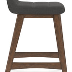 Ashley Furniture - LYNCOTT CHARCOAL 24" BARSTOOL - Dark Gray Fabric|Wood - Stools - Additional View 5