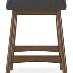 Ashley Furniture - LYNCOTT CHARCOAL 24" BARSTOOL - Dark Gray Fabric|Wood - Stools - Additional View 6