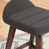 Ashley Furniture - LYNCOTT CHARCOAL 24" BARSTOOL - Dark Gray Fabric|Wood - Stools - Additional View 10