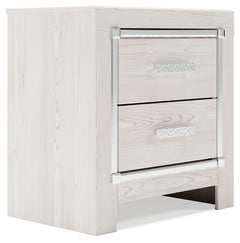 Ashley Furniture - ALTYRA WHITE NIGHTSTAND - Wood - Nightstands