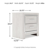 Ashley Furniture - ALTYRA WHITE NIGHTSTAND - Wood - Nightstands - Additional View 3