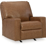 Ashley Furniture - BOLSENA CARAMEL LEATHER RECLINER - Light Brown Leather Match - Recliners