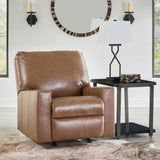 Ashley Furniture - BOLSENA CARAMEL LEATHER RECLINER - Light Brown Leather Match - Recliners - Additional View 1