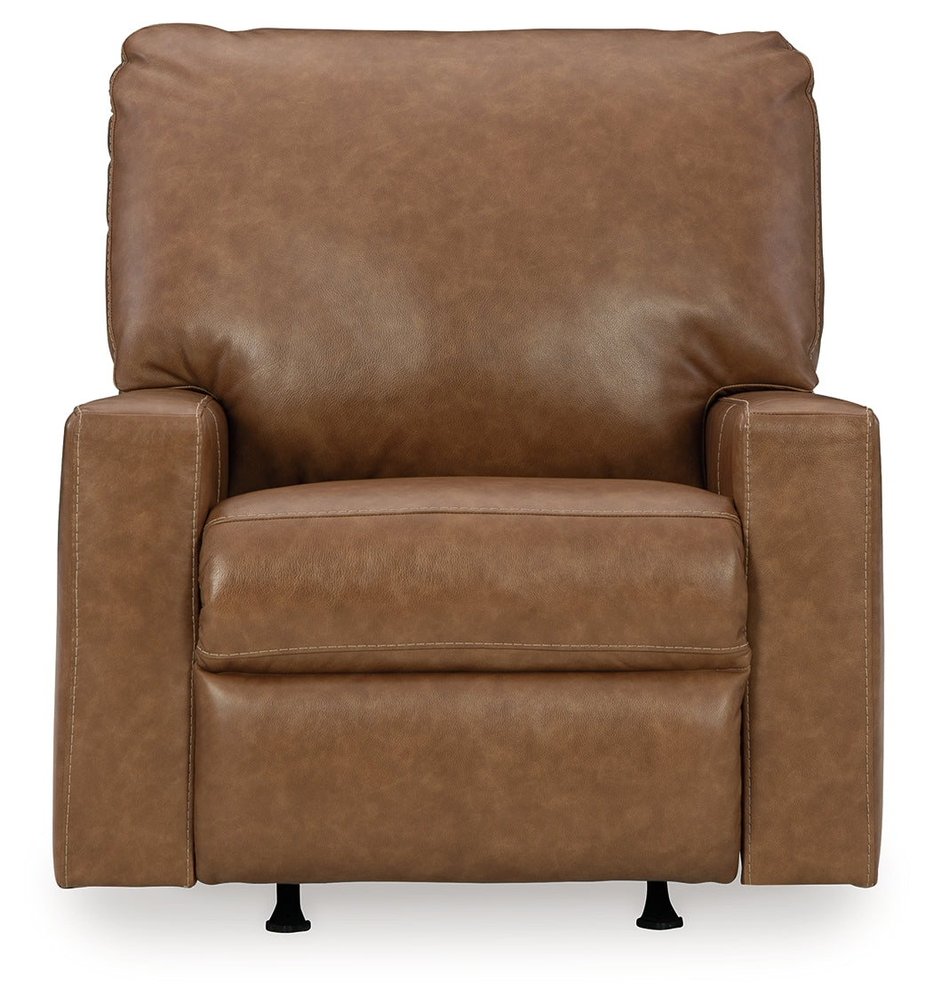 Ashley Furniture - BOLSENA CARAMEL LEATHER RECLINER - Light Brown Leather Match - Recliners - Additional View 3