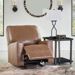 Ashley Furniture - BOLSENA CARAMEL LEATHER RECLINER - Light Brown Leather Match - Recliners - Additional View 6