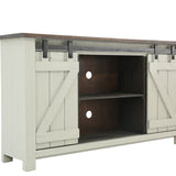 Sterling Barn Door Media Console - Aged Gray/Tobacco - Additional View 1
