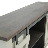 Sterling Barn Door Media Console - Aged Gray/Tobacco - Additional View 2
