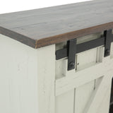 Sterling Barn Door Media Console - Aged Gray/Tobacco - Additional View 3