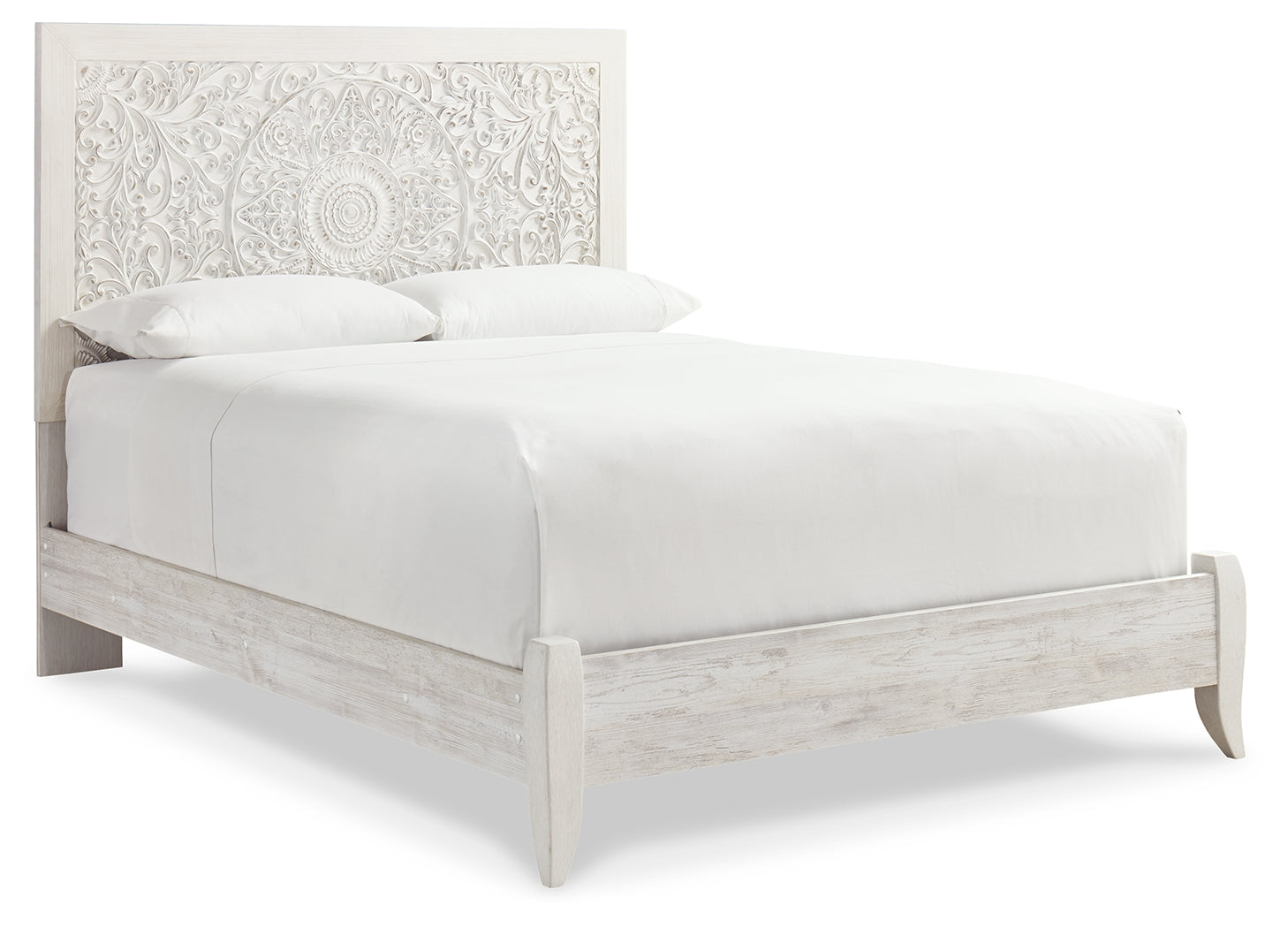 Ashley Furniture - Paxberry Queen Panel Bed - White Wood - Beds