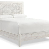 Ashley Furniture - Paxberry Queen Panel Bed - White Wood - Beds