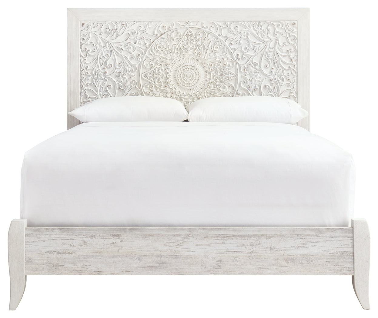 Ashley Furniture - Paxberry Queen Panel Bed - White Wood - Beds - Additional View 2