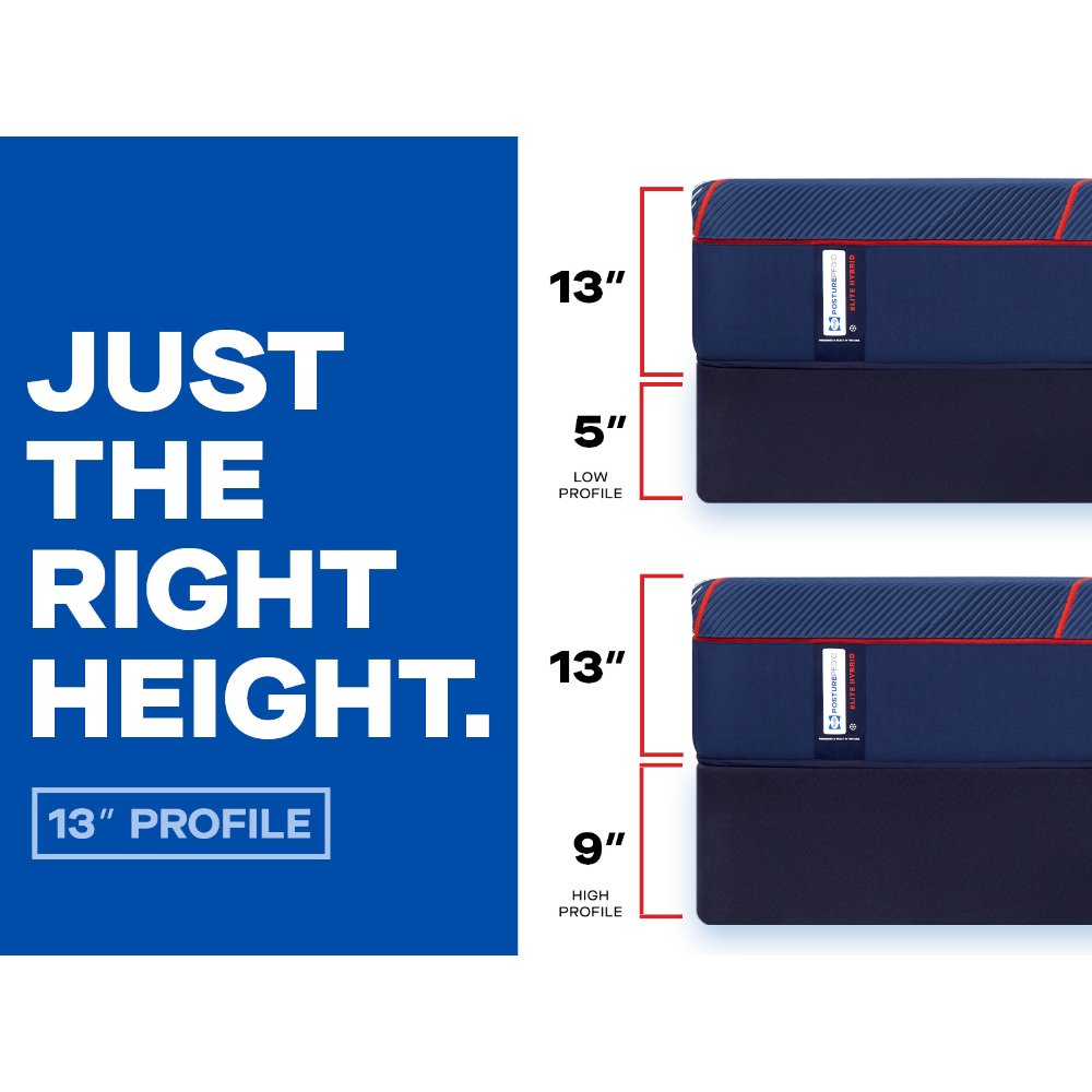 Tempur Sealy - ALBANY II HYBRID MEDIUM FULL MATTRESS - Blue Fabric - Mattresses - Additional View 13