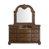 Elements International - CADENZA BROWN DRESSER AND MIRROR - Dark Brown Wood|Mirror - Dresser & Mirror - Additional View 1