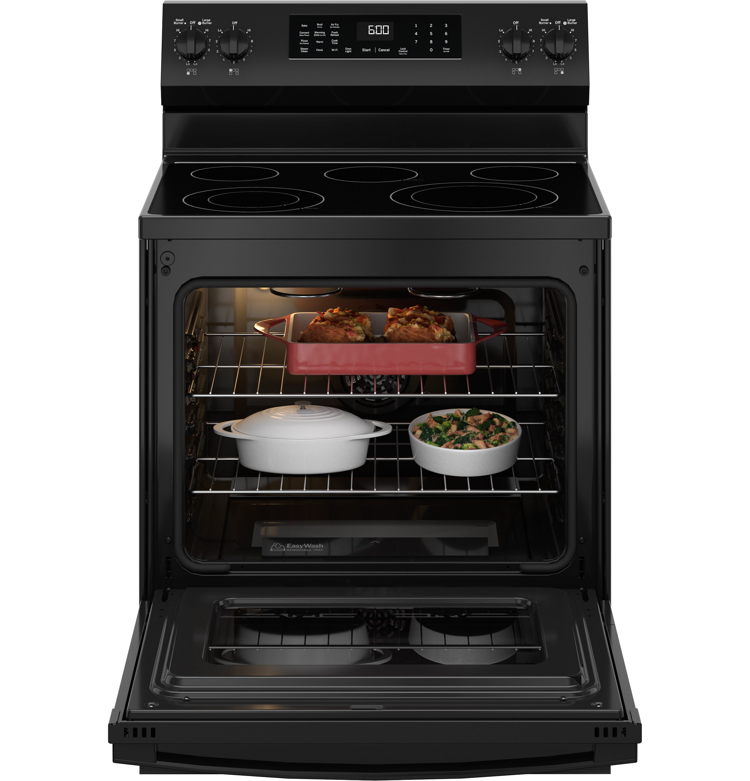 GE BLACK ELECTRIC CONVECTION WITH AIR FRY RANGE - Ranges - Additional View 3