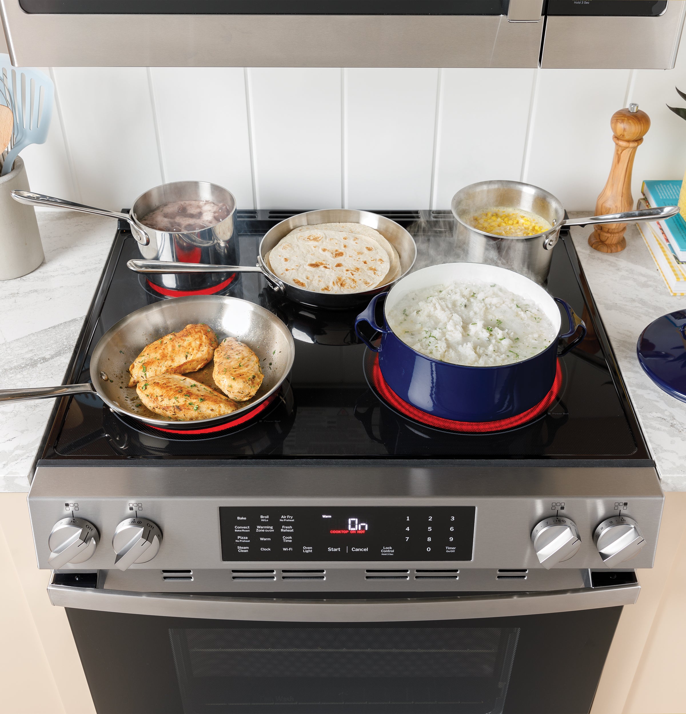 GE BLACK ELECTRIC CONVECTION WITH AIR FRY RANGE - Ranges - Additional View 21