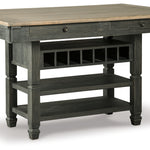 Ashley Furniture - Tyler Creek Counter Height Dining Table - Dark Gray Wood - Tables