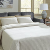 Ashley Furniture - BOLSENA ADMIRAL LEATHER QUEEN SLEEPER - Blue Leather Match - Sofas - Additional View 1