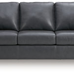 Ashley Furniture - BOLSENA ADMIRAL LEATHER QUEEN SLEEPER - Blue Leather Match - Sofas - Additional View 2
