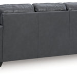 Ashley Furniture - BOLSENA ADMIRAL LEATHER QUEEN SLEEPER - Blue Leather Match - Sofas - Additional View 3