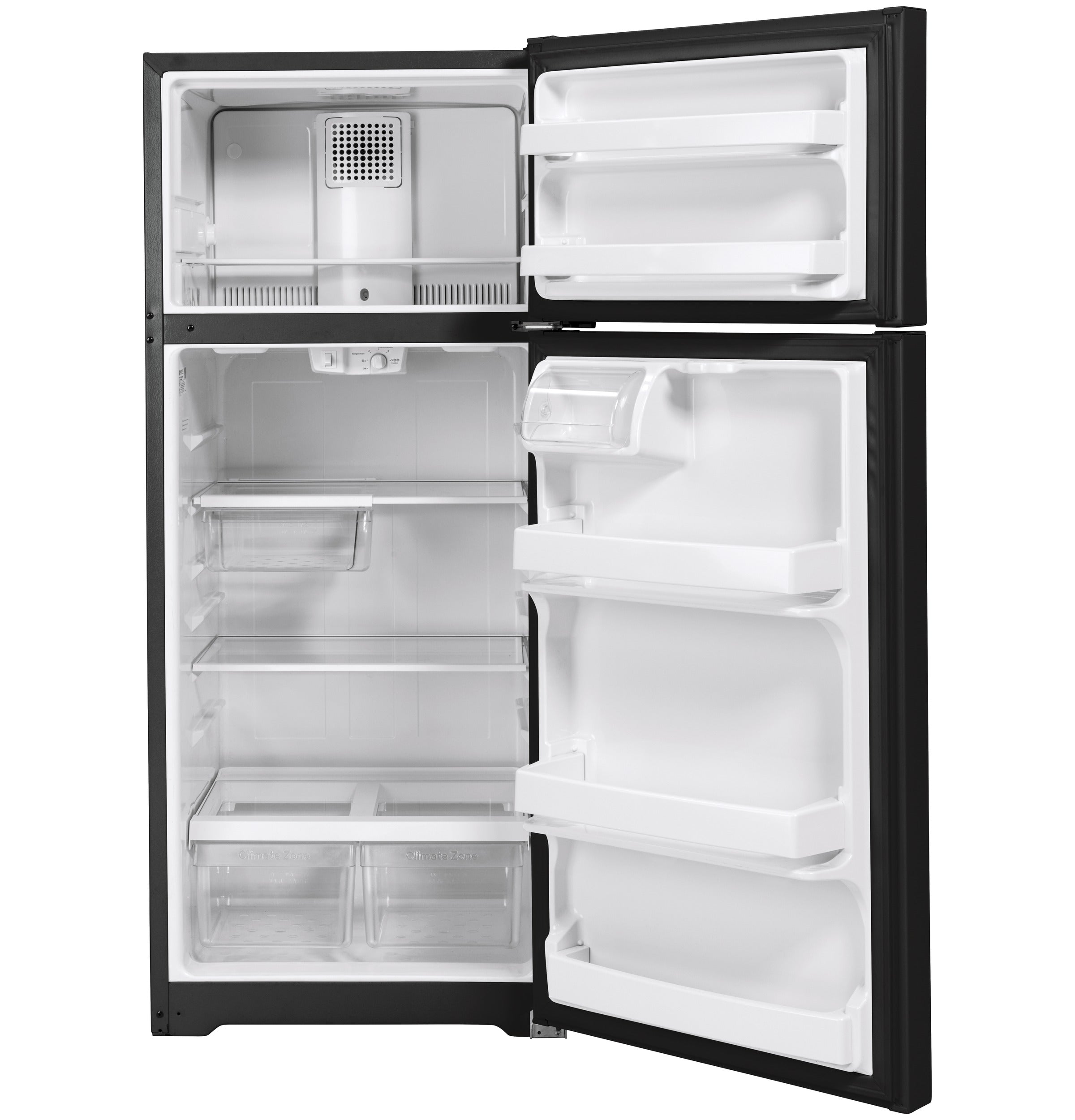 GE BLACK 18C TOP FREEZER REFRIGERATOR - Refrigerators - Additional View 2