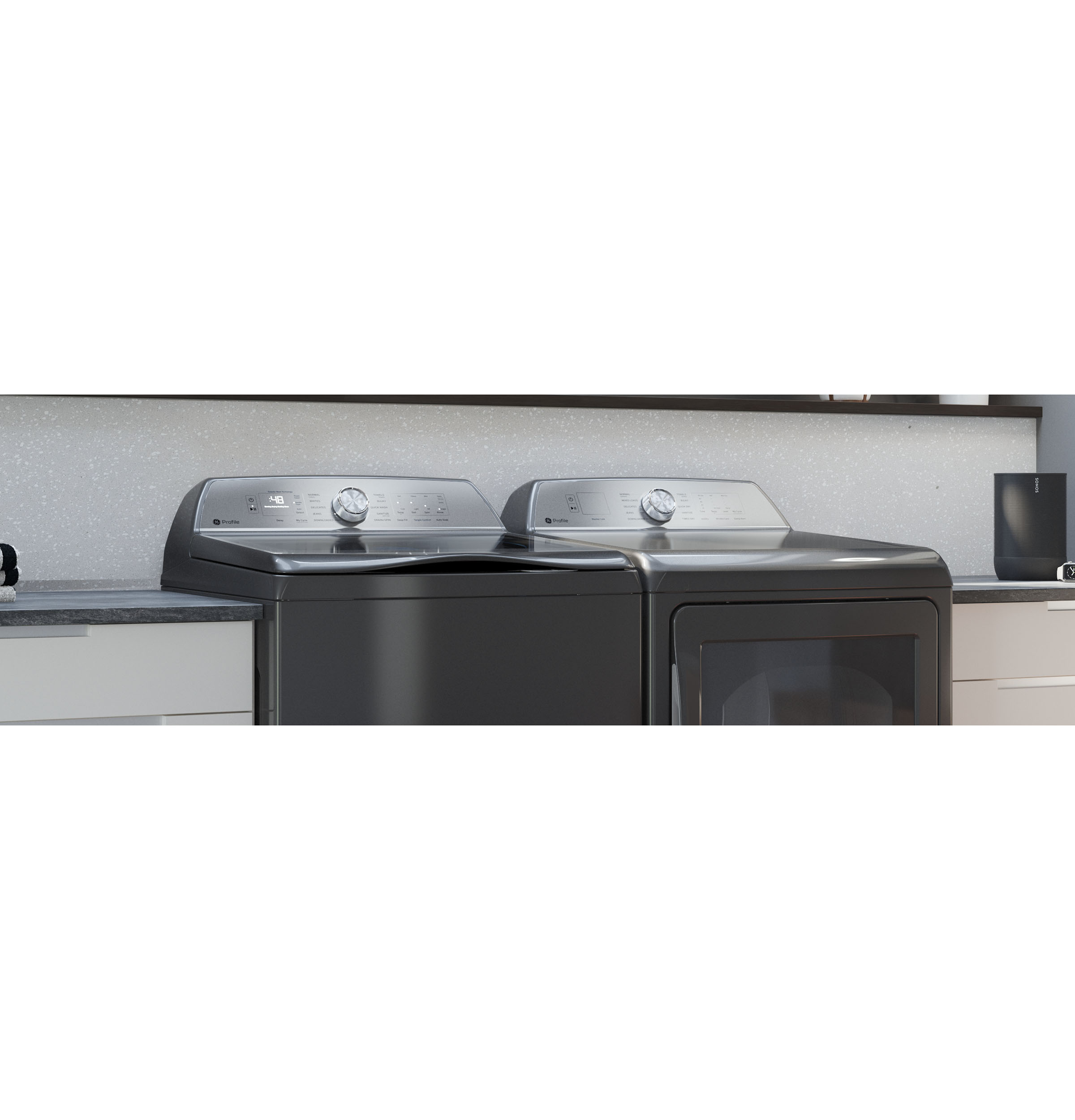 GE DIAMOND GRAY PROFILE 5CU TOP LOAD WASHER - Dark Gray - Washers - Additional View 21