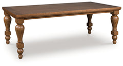 Ashley Furniture - CHADWORTH BROWN DINING TABLE - Light Brown Wood - Tables