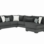 Mondo 3 Piece Sectional - Gunmetal