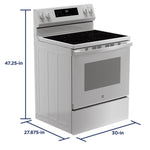 GE WHITE ELECTRIC CONVECTION WITH AIR FRY RANGE - Ranges - Additional View 33