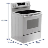 GE WHITE ELECTRIC CONVECTION WITH AIR FRY RANGE - Ranges - Additional View 33
