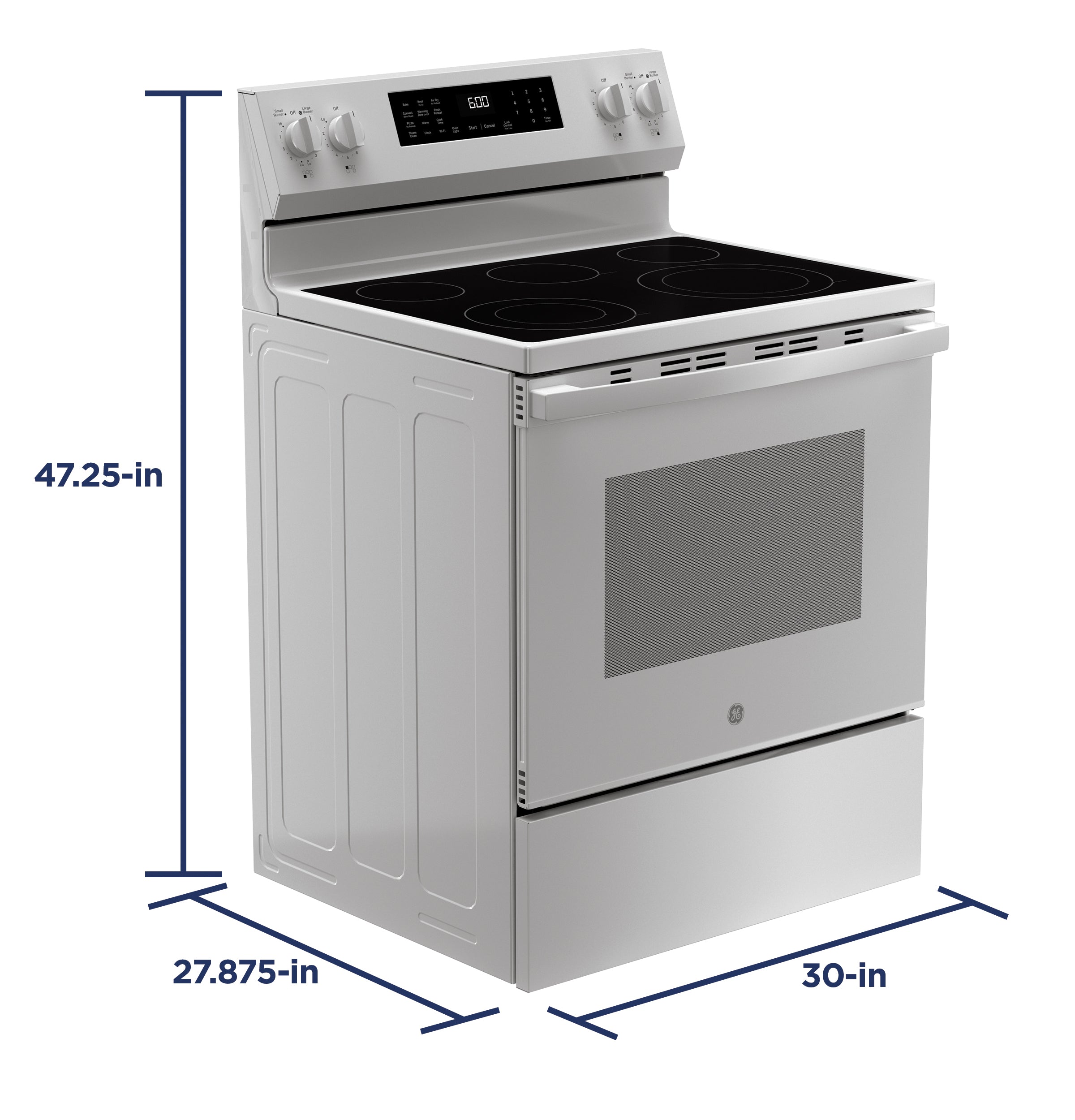 GE WHITE ELECTRIC CONVECTION WITH AIR FRY RANGE - Ranges - Additional View 33