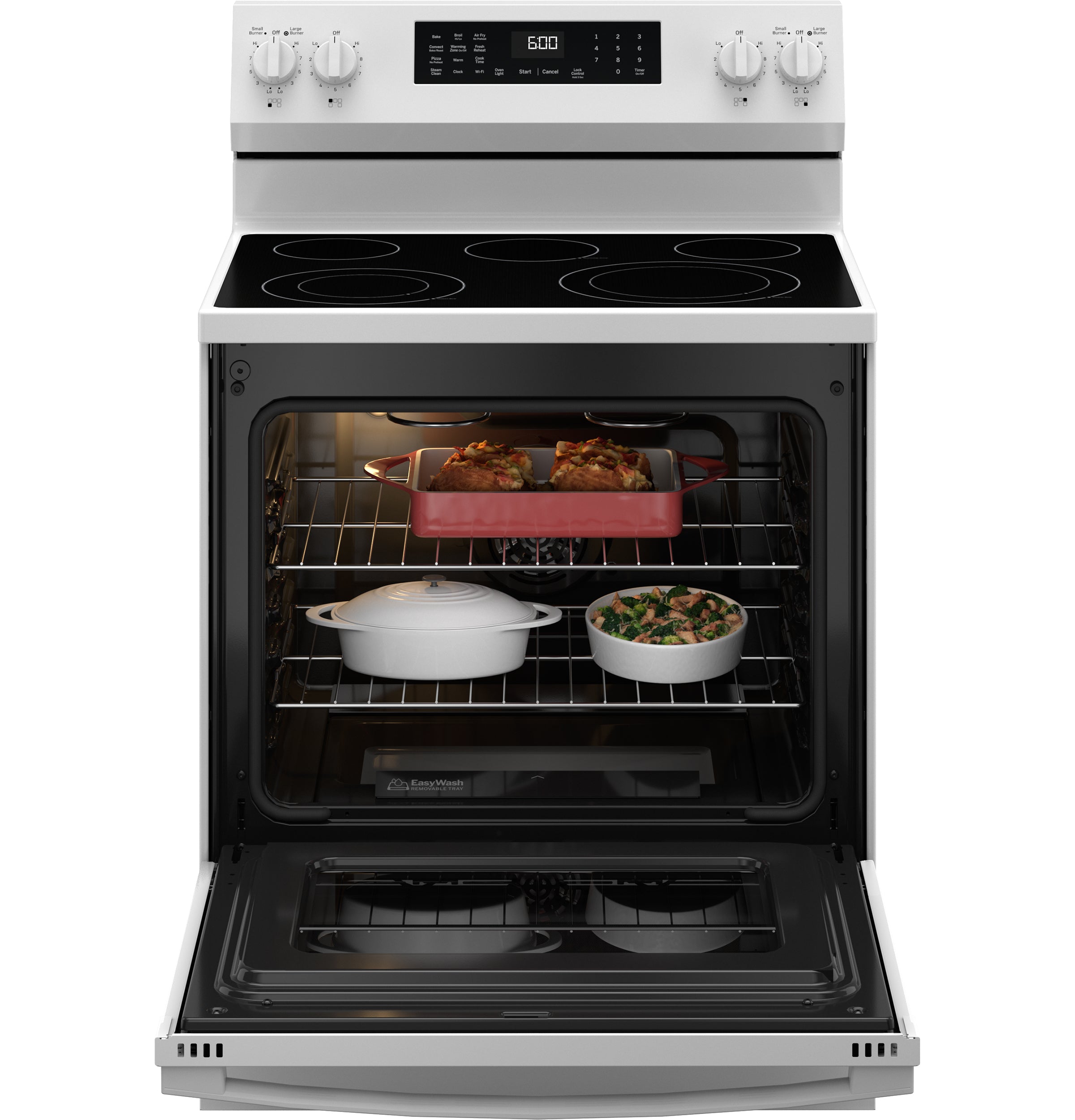 GE WHITE ELECTRIC CONVECTION WITH AIR FRY RANGE - Ranges - Additional View 3