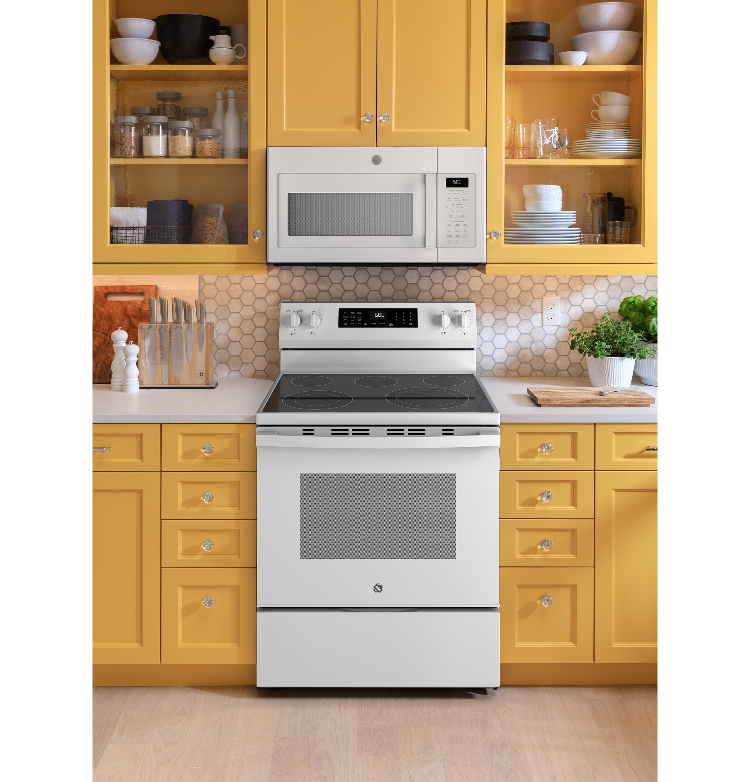 GE WHITE ELECTRIC CONVECTION WITH AIR FRY RANGE - Ranges - Additional View 5