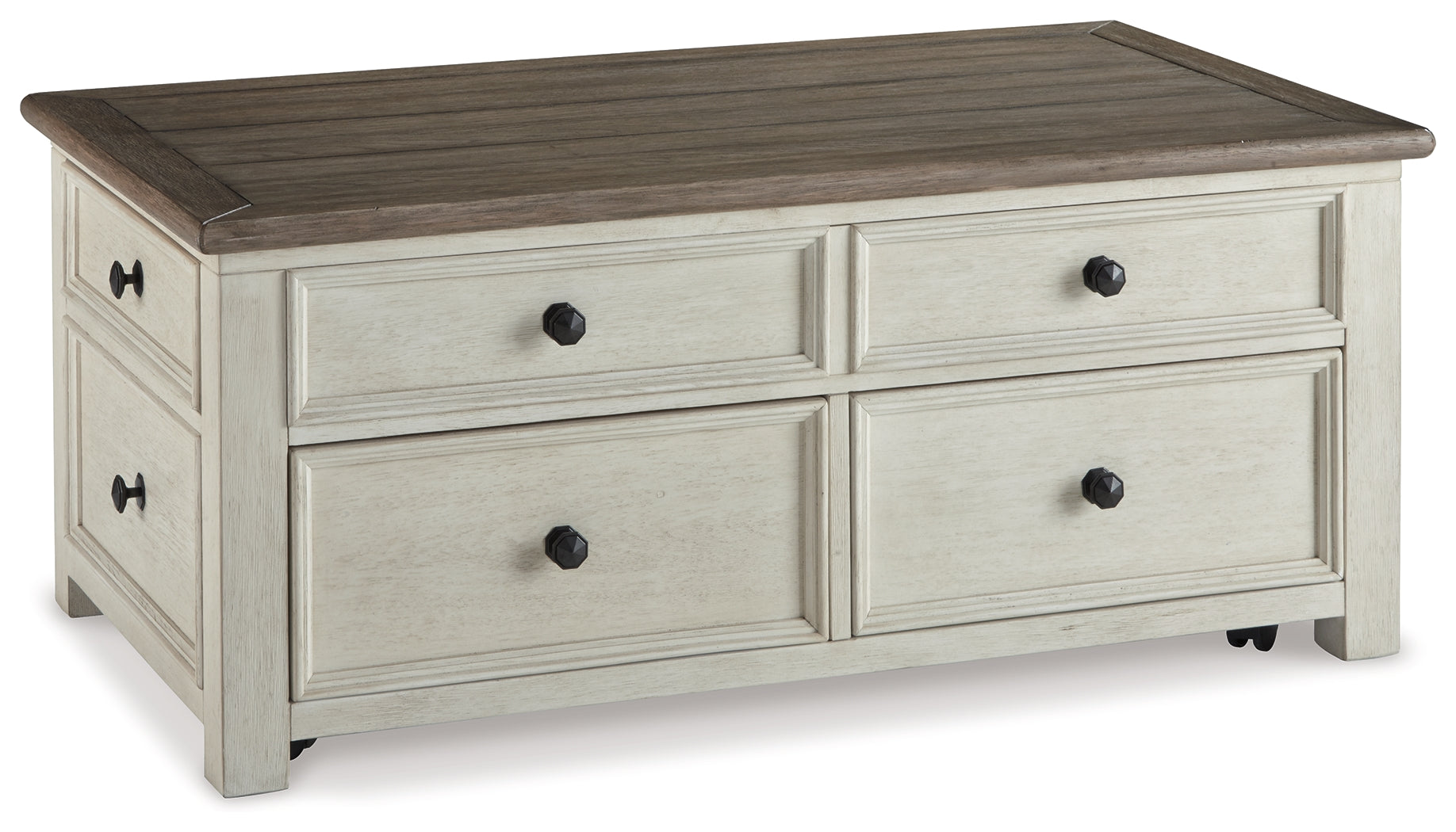 Ashley Furniture - BOLANBURG LIFT TOP COCKTAIL TABLE - White Wood - Tables