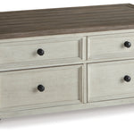 Ashley Furniture - BOLANBURG LIFT TOP COCKTAIL TABLE - White Wood - Tables