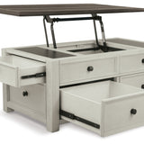 Ashley Furniture - BOLANBURG LIFT TOP COCKTAIL TABLE - White Wood - Tables - Additional View 2