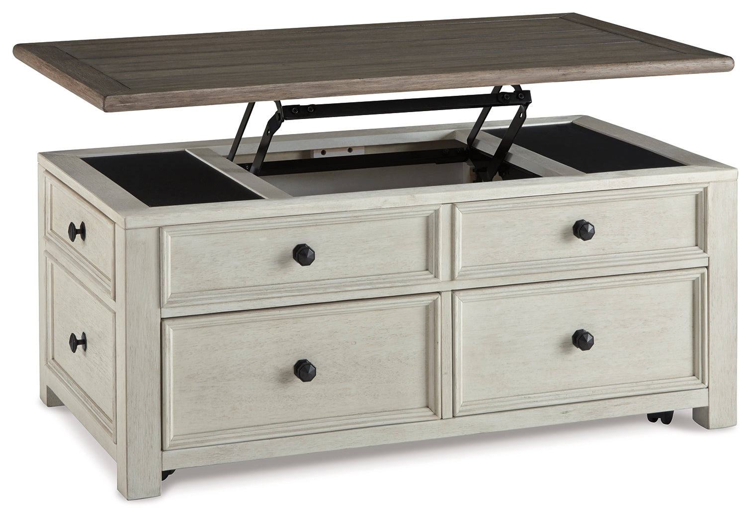Ashley Furniture - BOLANBURG LIFT TOP COCKTAIL TABLE - White Wood - Tables - Additional View 4