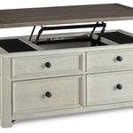 Ashley Furniture - BOLANBURG LIFT TOP COCKTAIL TABLE - White Wood - Tables - Additional View 4