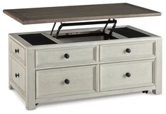 Ashley Furniture - BOLANBURG LIFT TOP COCKTAIL TABLE - White Wood - Tables - Additional View 4