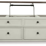Ashley Furniture - BOLANBURG LIFT TOP COCKTAIL TABLE - White Wood - Tables - Additional View 6