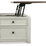 Ashley Furniture - BOLANBURG LIFT TOP COCKTAIL TABLE - White Wood - Tables - Additional View 9