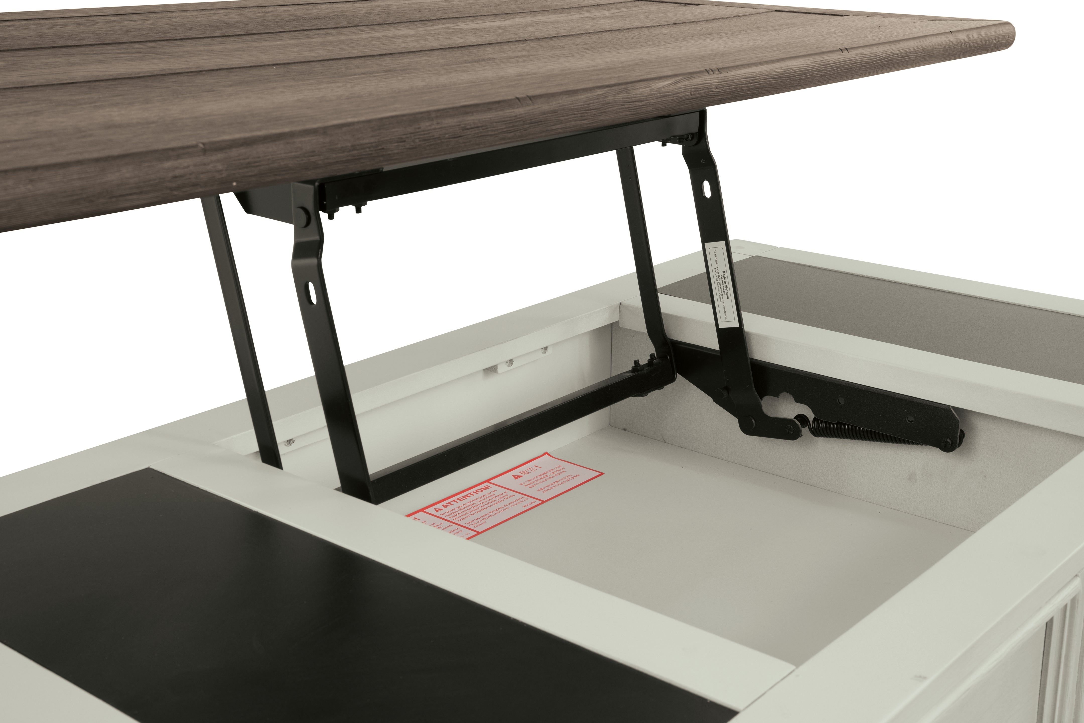 Ashley Furniture - BOLANBURG LIFT TOP COCKTAIL TABLE - White Wood - Tables - Additional View 12