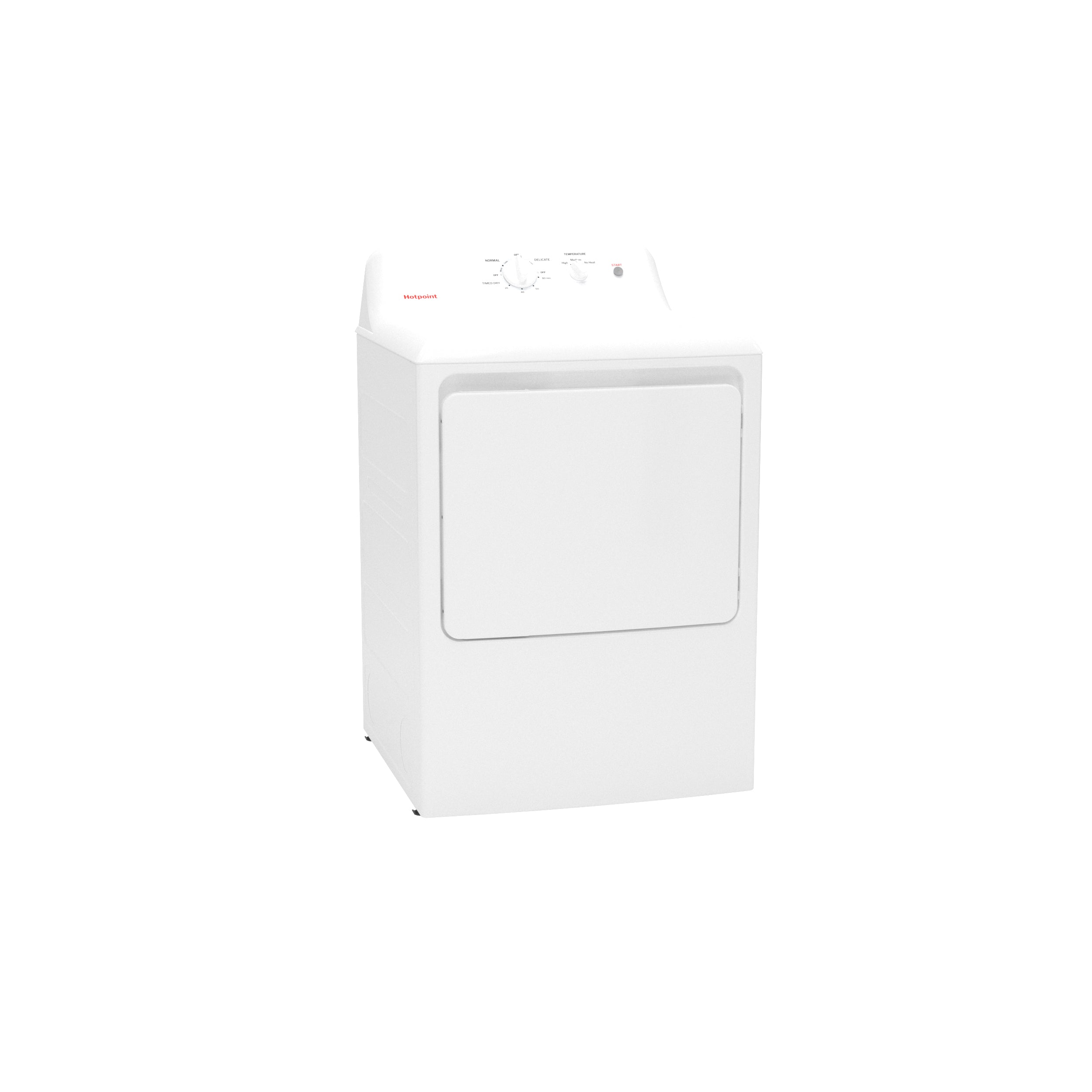 GE - Hotpoint 6.2 Cu. Ft. Capacity  Electric Dryer With Up To 120 Ft. Venting And Shallow Depth​ - White - Dryers - Additional View 31