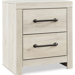 Ashley Furniture - Cambeck Two Drawer Night Stand - White - Beige Wood - Nightstands