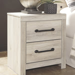 Ashley Furniture - Cambeck Two Drawer Night Stand - White - Beige Wood - Nightstands - Additional View 1
