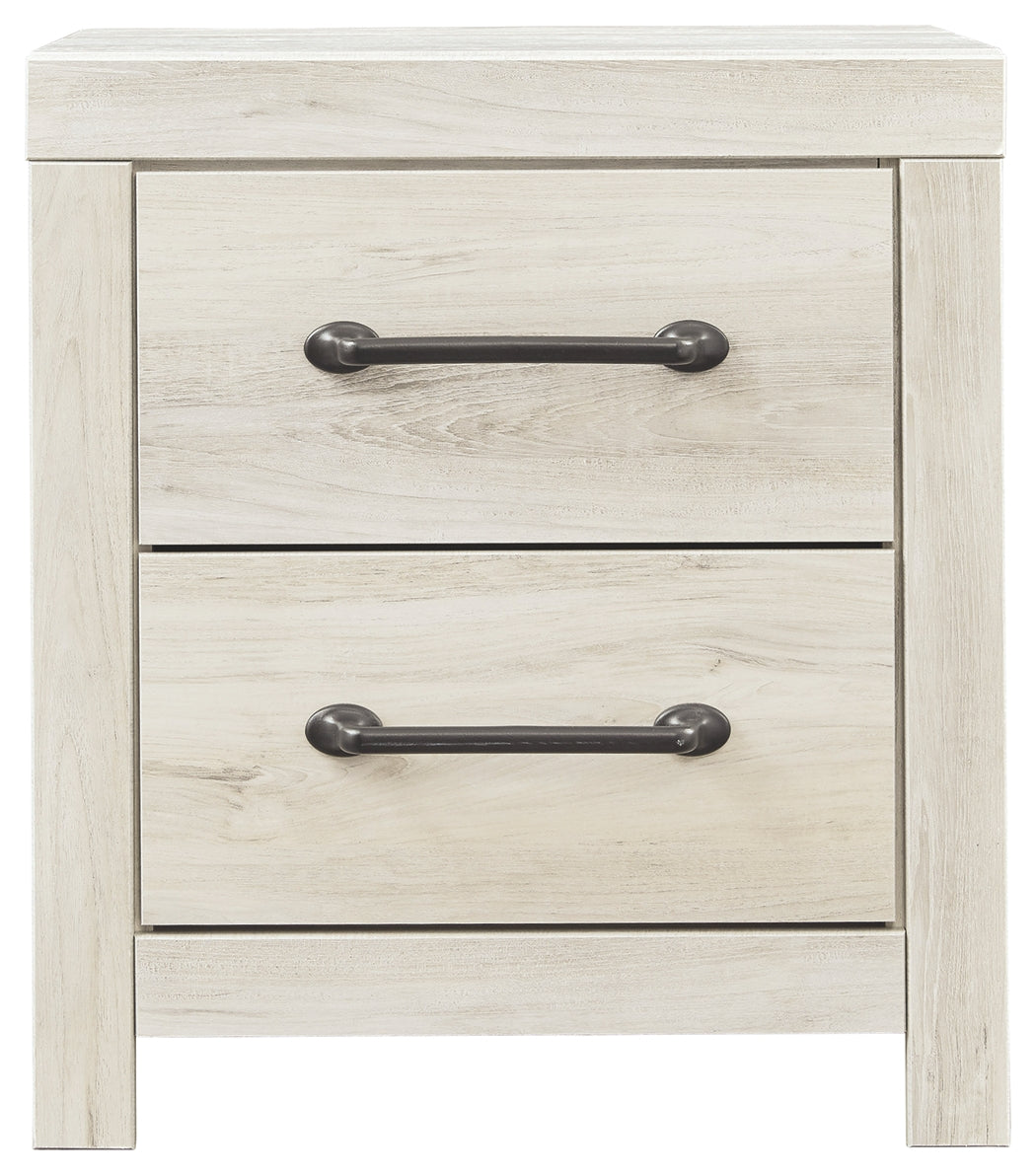 Ashley Furniture - Cambeck Two Drawer Night Stand - White - Beige Wood - Nightstands - Additional View 2