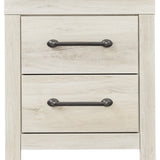 Ashley Furniture - Cambeck Two Drawer Night Stand - White - Beige Wood - Nightstands - Additional View 2