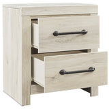 Ashley Furniture - Cambeck Two Drawer Night Stand - White - Beige Wood - Nightstands - Additional View 4